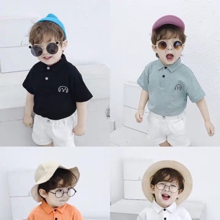 Áo phông cộc tay cổ bẻ vải cá sấu