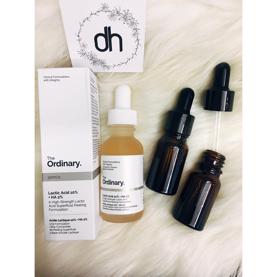 [Mã COS1904 giảm 8% đơn 300K] Tinh chất The Ordinary Lactic Acid + HA cấp nước, sáng mịn da 30ML