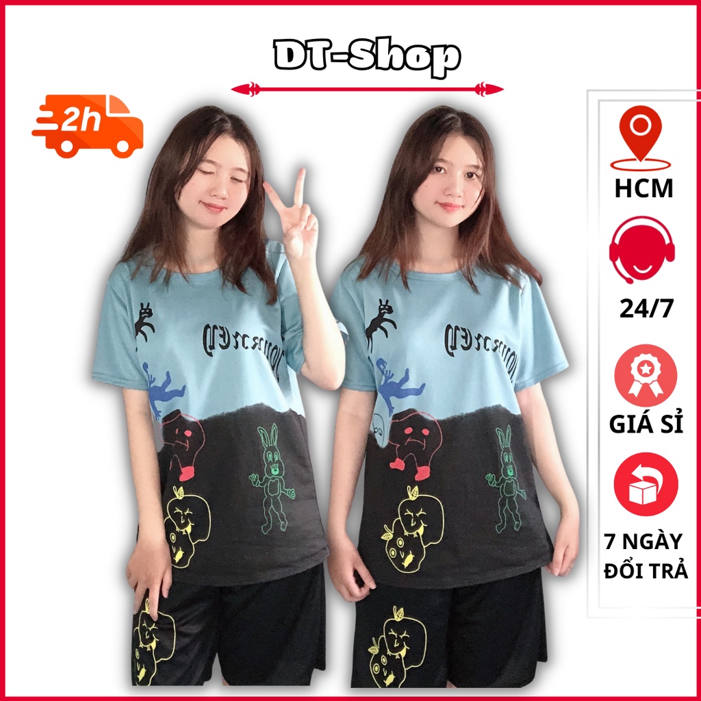 Bộ Quần Áo Nam Nữ Thể Thao Unisex Quần Short Áo Thun Họa Tiết In Chữ JOURNEY DT SHOP QA NAM 1000092V1