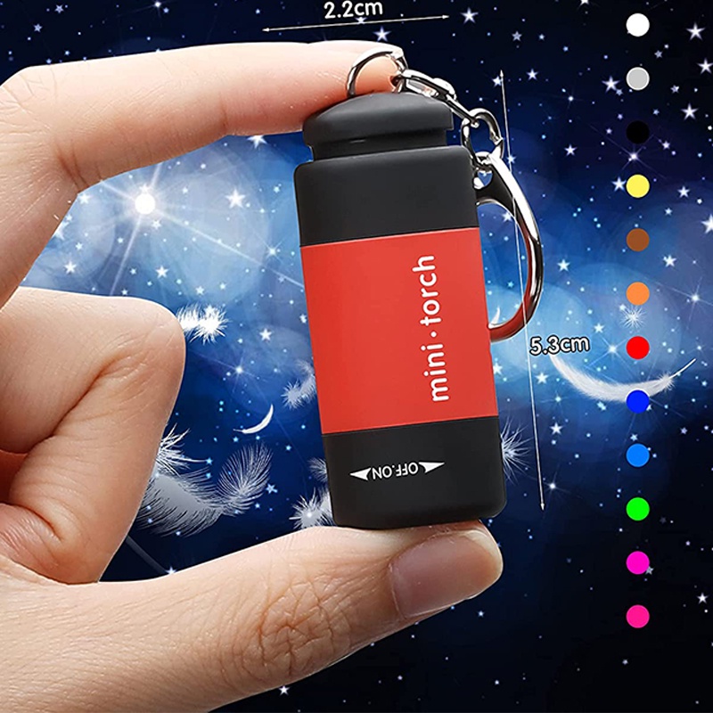 1 Móc Khóa Đèn Pin LED Mini Sạc USB Chống Nước