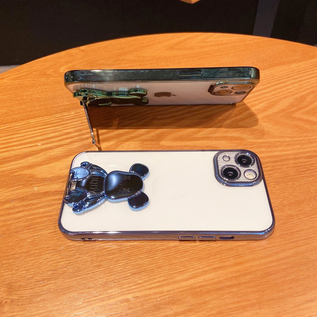 Ốp Điện Thoại Trong Suốt In Hình Gấu Sang Trọng Cho iphone 13 Pro Max i13 13pro 11 Pro Max i11 X XR Xs Max 7plus 8plus 12Pro 12 Pro Max