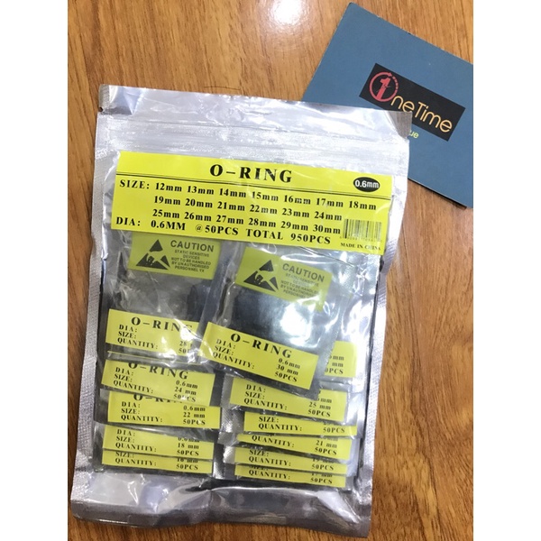 Gói gioăng đáy đồng hồ đủ size , bịch gioăng 950c, ron đáy đồng hồ
