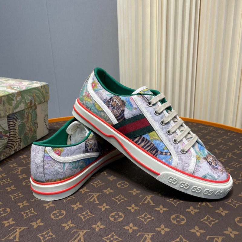Giày thể thao cho nam và nữ cao cấp thương hiệu Gucci GC/GG hoạ tiết con hổ mẫu mới trẻ trung phong cách