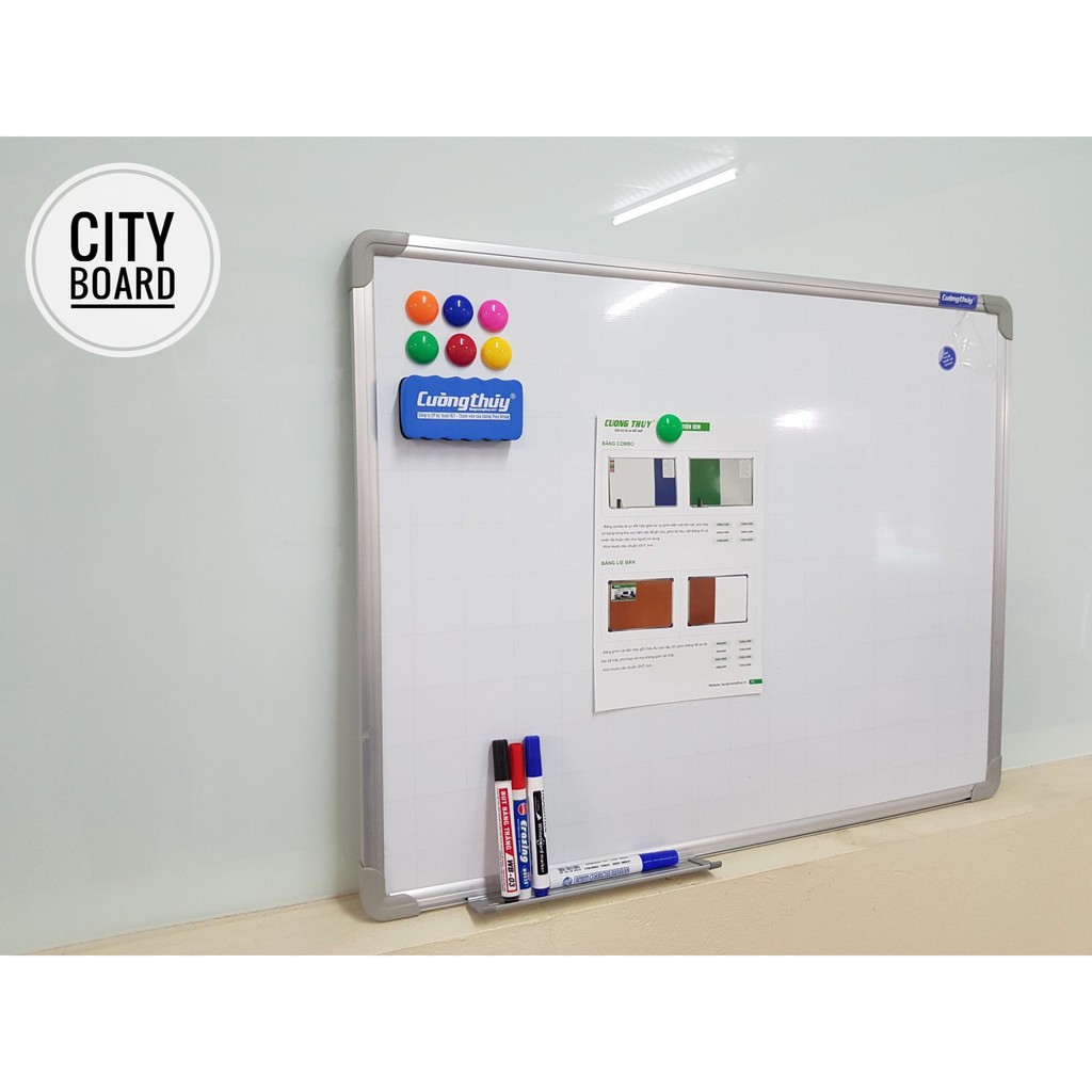 Bảng từ trắng , KT: 60x80cm dòng Standard - Bảng Cường Thúy