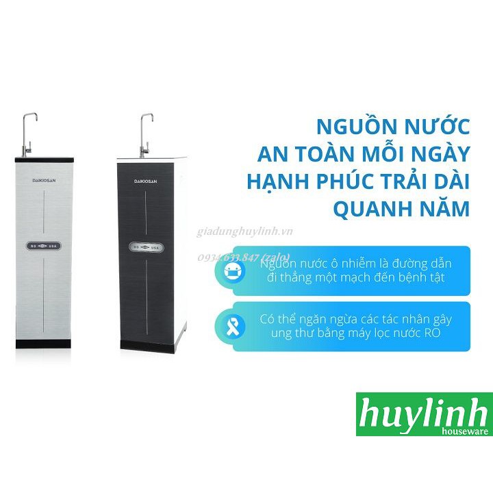 Máy lọc nước RO 8 lõi Daikiosan DSW-43008G - Mặt kính 3D