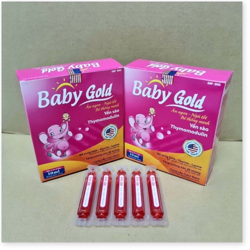 Baby gold Ăn Ngon giúp bé ngủ tốt, bé ăn ngon, ngủ ngon, kích thích bé ăn nhiều hơn- hộp 20 ống