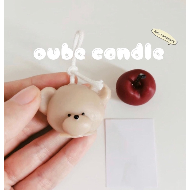 Nến Thơm Cao Cấp Hình Bé Gấu Nhỏ Mini Teddy Decor Trang Trí Nhà Cửa Làm Quà Tặng Hàn Quốc | Oube Candle NT51