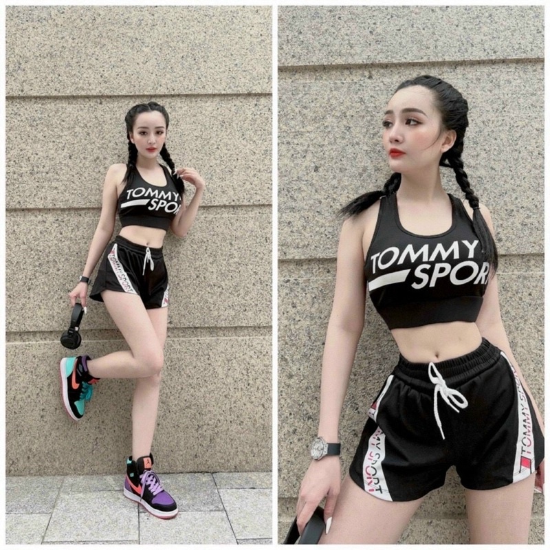 SET BỘ TẬP ĐÙI SPORT TẬP GYM, AEROBIC, ZUMBA NỮ KÈM SẴN MÚT CÓ BÁN TÁCH ÁO LẺ, QUẦN LẺ