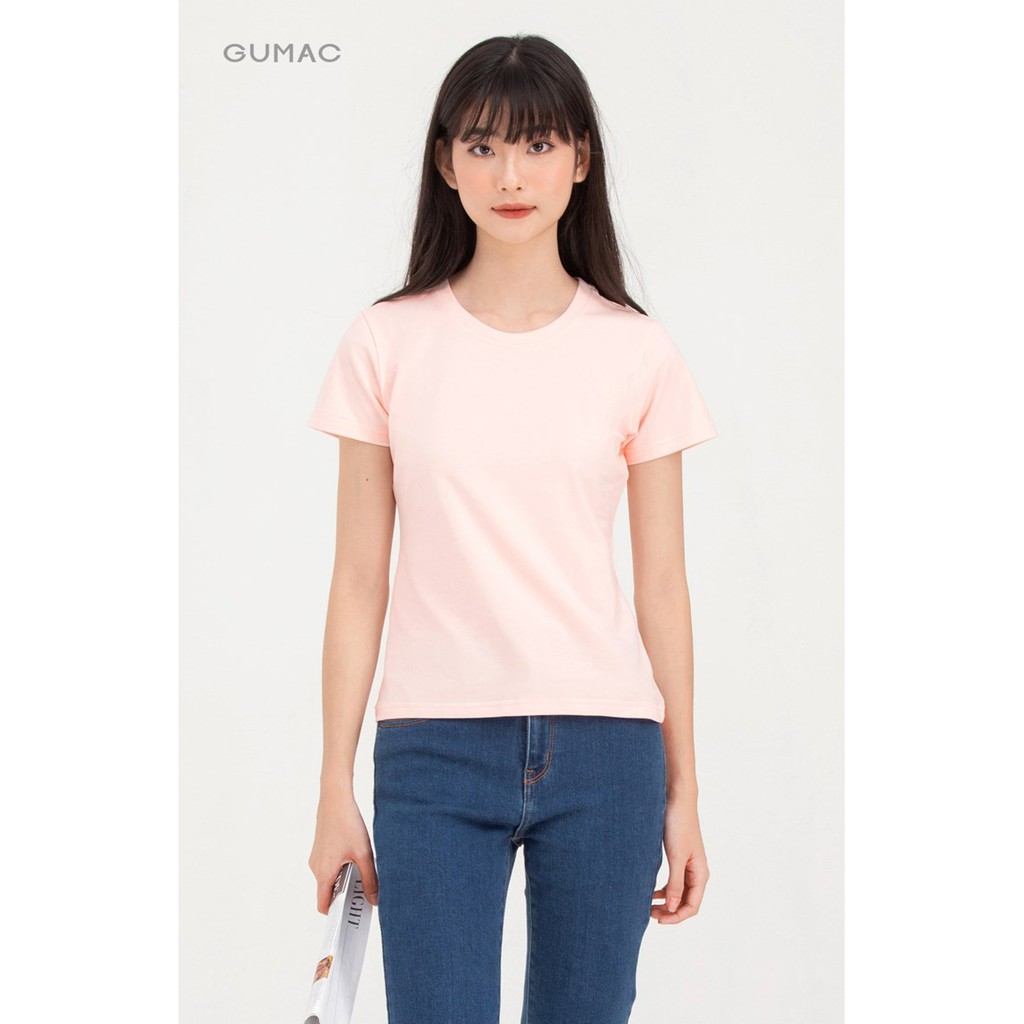 [Mã WABRGM11 giảm 10% đơn 250K] Áo thun cổ tròn GUMAC form basic ôm body cá tính ATB723 | BigBuy360 - bigbuy360.vn