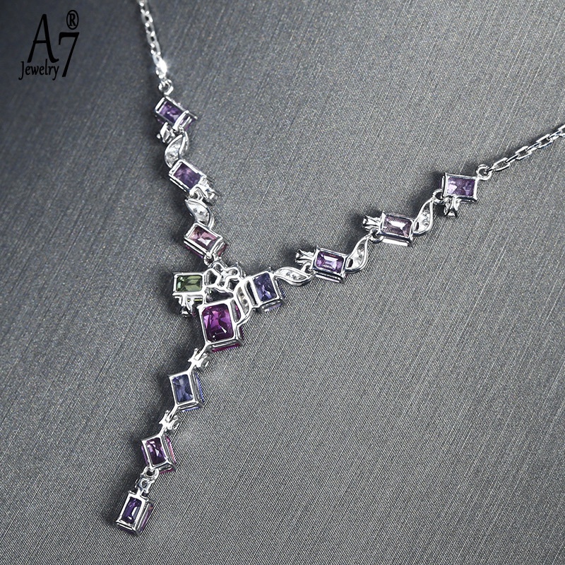Bộ Vòng cổ Đính Đá A7 Màu Sang Trọng Cho Nữ