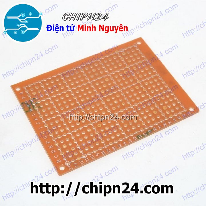 [1 TẤM] Testboard cắm hàn 1 mặt 5x7cm (Mạch thường) (Board đồng đục lỗ PCB)