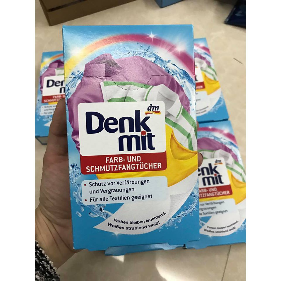 Giấy hút màu và chống phai màu quần áo Denkmit 24 tờ