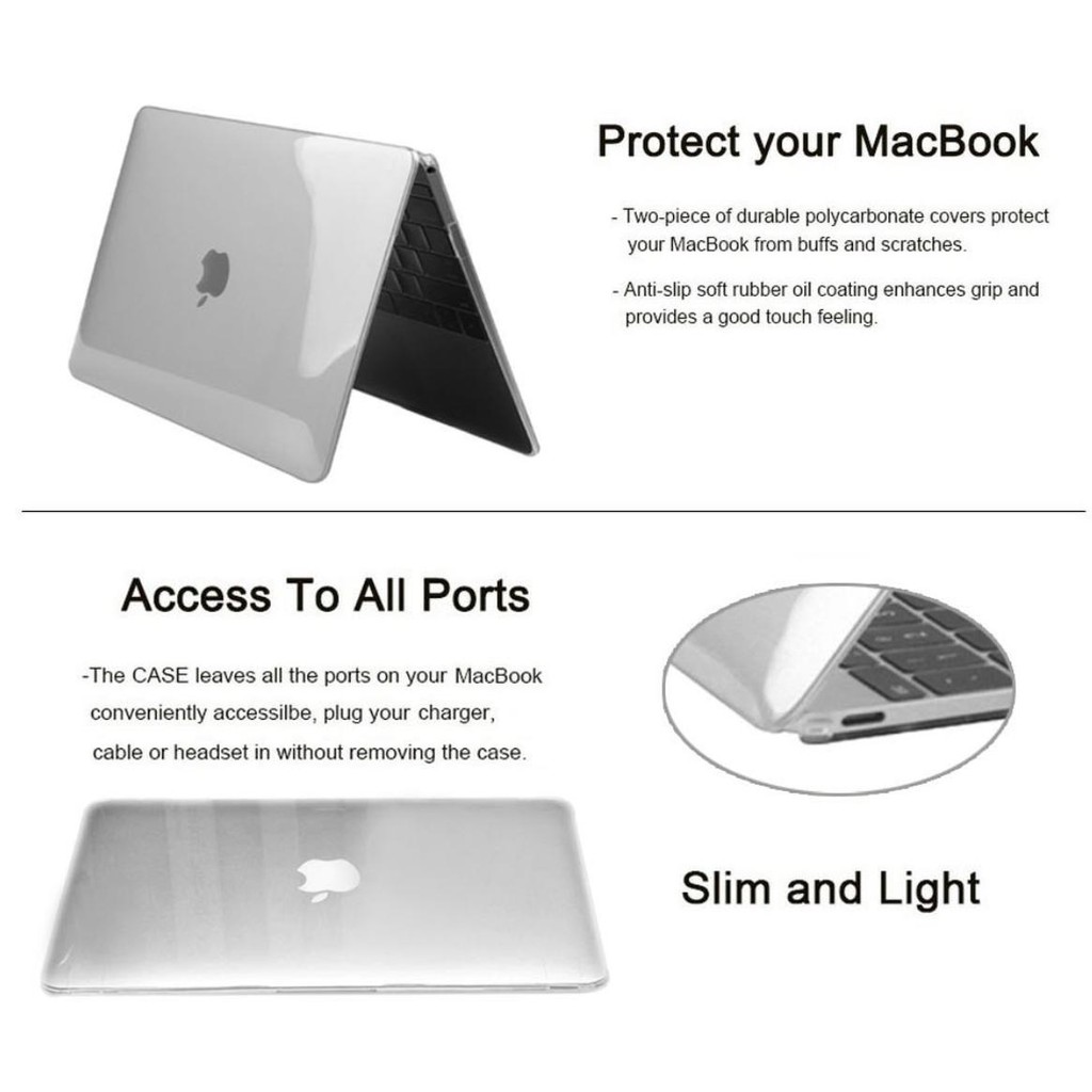 Ốp lưng trong suốt macbook 12 inch