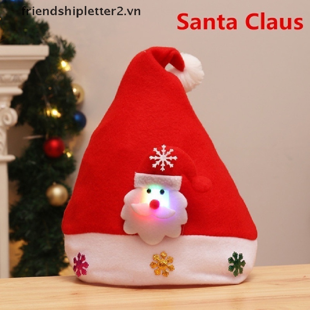 Mũ Giáng Sinh Có Đèn LED 2Vn Hình Ông Già Noel / Người Tuyết / Tuần