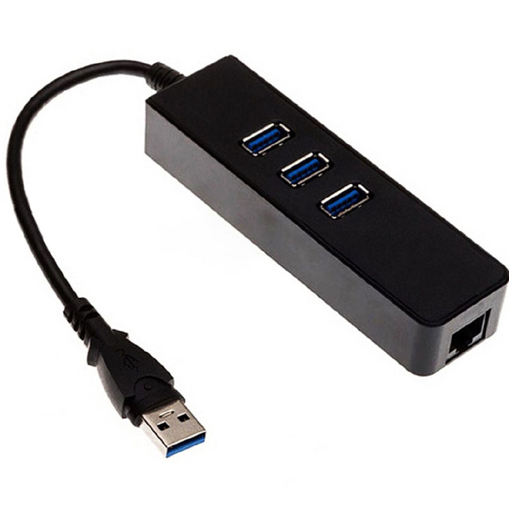 USB 3.0 1000Mbps Gigabit Ethernet Adapter USB to RJ45 Lan Network Card 3 Port USB3.0 Hub for Windows 7/8/10/XP Linux PC