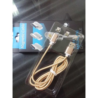 Cáp sạc nam châm 3 đầu đa năng Lightning,Micro USB,Type C