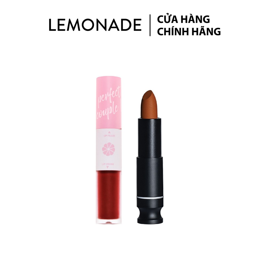 [Mã FMCGM100 - 10% đơn 500K] Combo 02 son lì Lemonade Perfect couple lip 7.5g và Matte Addict 3.8g- được chọn màu