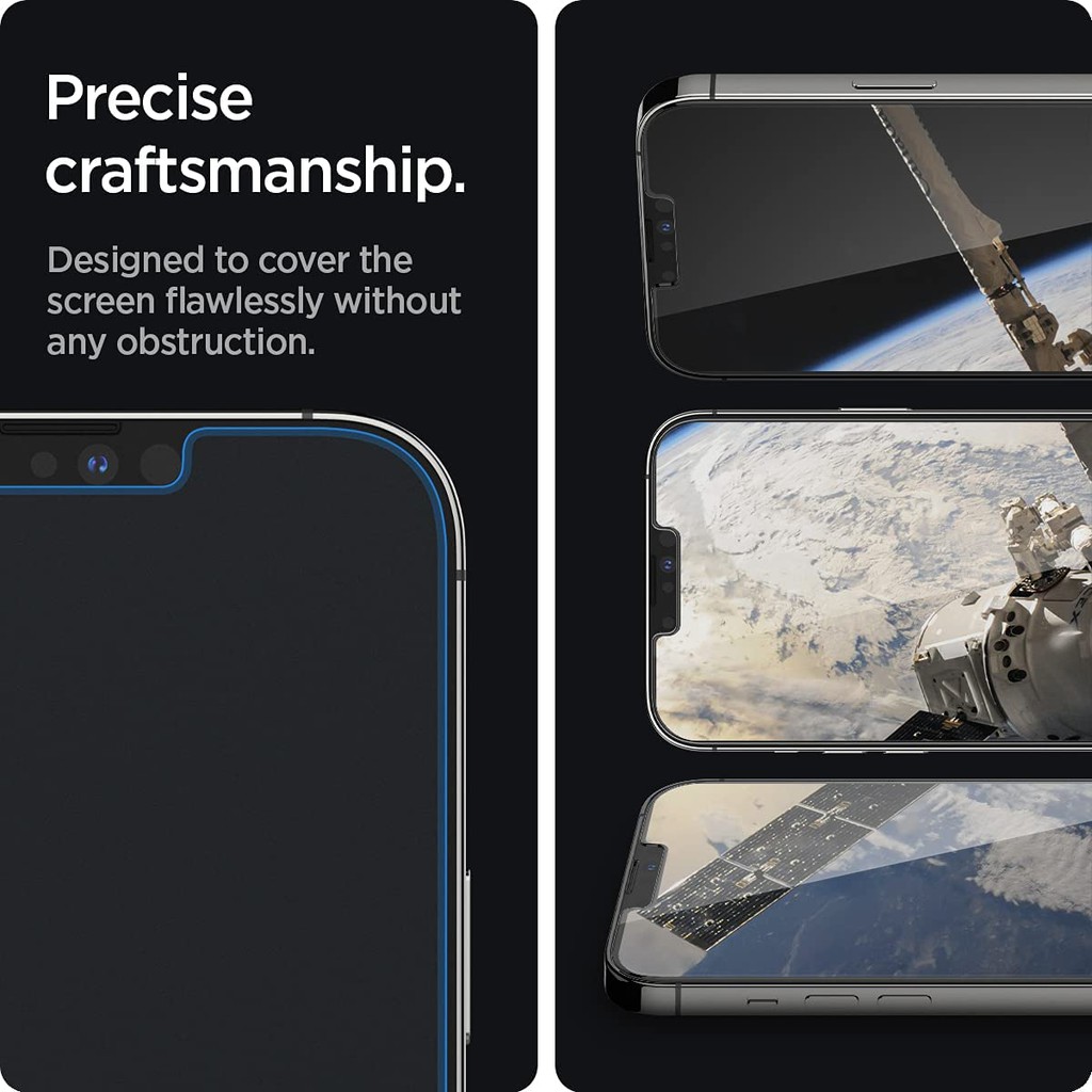 SPIGEN 1 Kính Cường Lực 9H Tự Động Căn Chỉnh Màn Hình Cho iPhone 14 Plus / 13 Pro Max / 13 Pro / 12 Pro Max HD
