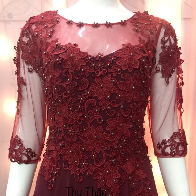 Đầm trung niên dạ hội thiết kế sang trọng