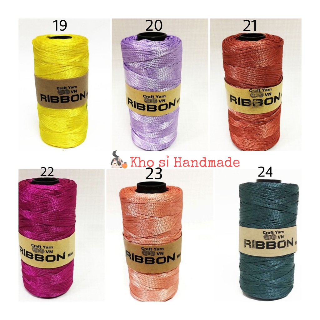 Sợi dệt ribbon Việt Nam chuyên móc mũ túi giày (Mã 01 đến 20)