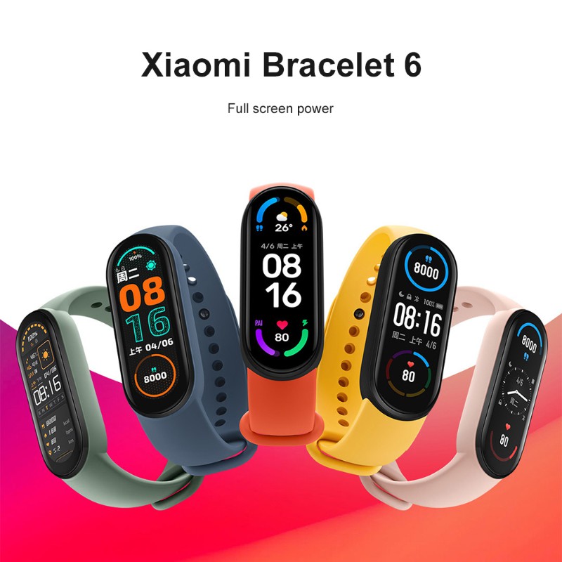 Vòng đeo tay thông minh Xiaomi Mi band 6 - Vòng tay theo dõi sức khoẻ, tập luyện thể thao - Màu đen