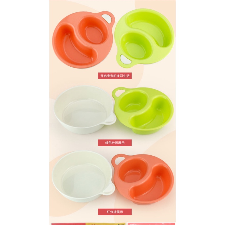 Combo bát ăn chia ngăn cho bé Paku Paku (Nhật Bản)