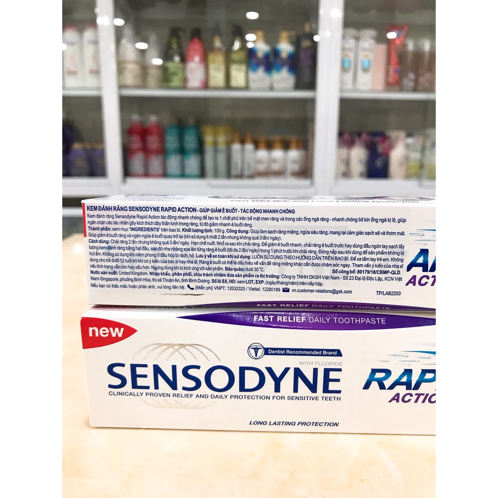 Kem Đánh Răng Sensodyne GIảm Ê Buốt Rapid 100g