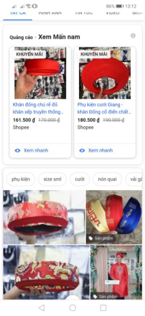 Mấn đội đầu cho nam đủ màu