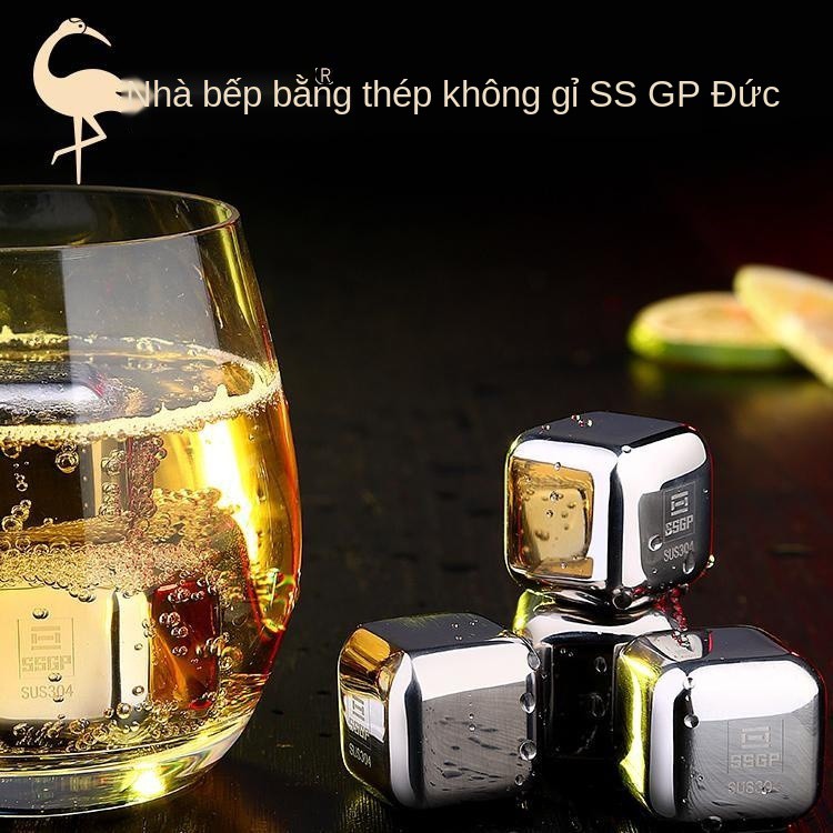 Đá tạo tác bằng thép không gỉ 304 của Đức đông lạnh nhanh thị trấn băng Sprite cola whisky bia kim loại khúc côn cầ