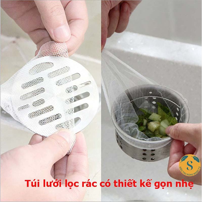 Gói 100 chiếc túi lọc rác bồn rửa chén [LỌC RÁC 100]