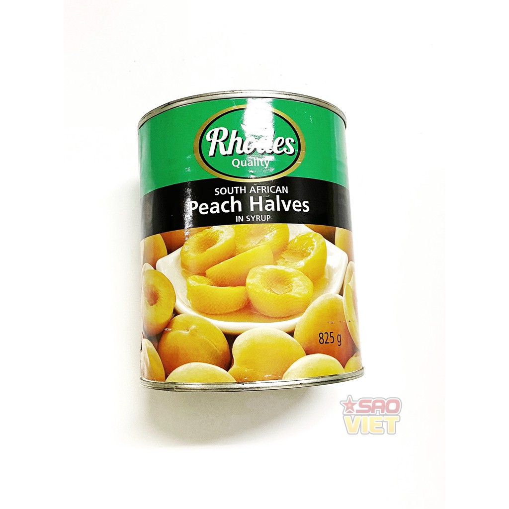 Đào ngâm Rhodes hộp 825g hàng chính hãng ( có nắp giật )