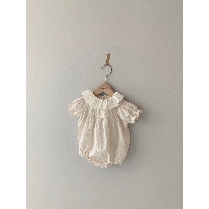 Body áo liền quần cổ lá sen tay bồng đáng yêu bé gái