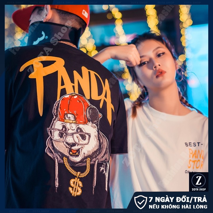 Áo thun tay lỡ form rộng, áo phông Freesize cho cả nam/nữ in PANDA hai mặt TL683 | BigBuy360 - bigbuy360.vn