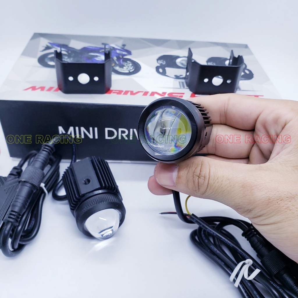 ﹉2 Đèn trợ sáng xe máy mini bi cầu led 20w siêu loại 1 bảo hành 6 tháng Kèm pát gắn winner x vario sirius...