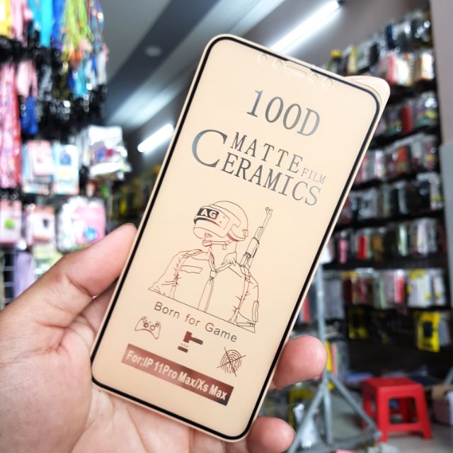 Cường lực dẻo nhám iPhone Xs Max 100D chuyên chơi game