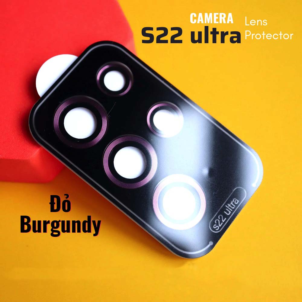 Viền Bảo Vệ Lens Camera Samsung S22 Ultra Zeelot Plshield Kèm Khung Dán Hàng Chính Hãng
