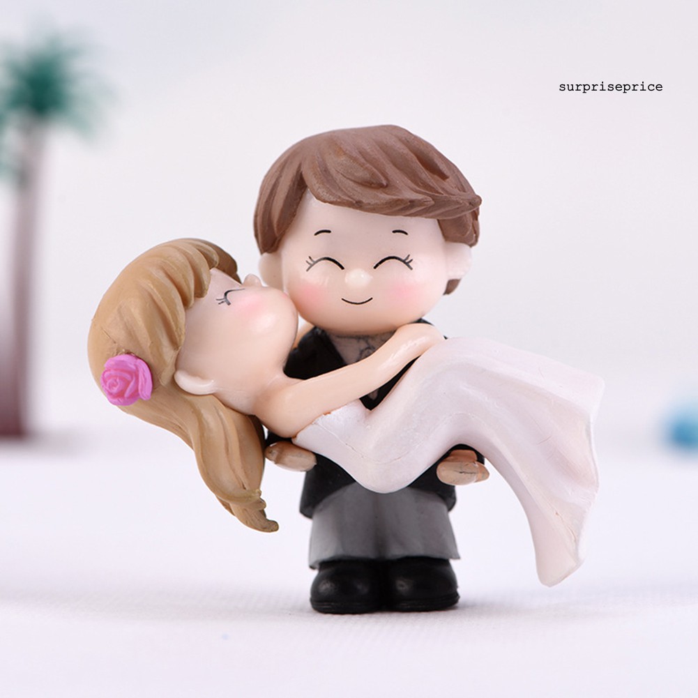 Tượng cô dâu chú rể mini đáng yêu dùng để trang trí