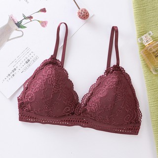 Áo Lót Nữ, Áo Bra hai dây Mảnh Phối Ren Quyến Rũ Không Gọng Có Mút Mỏng Nâng Ngực Cao Cấp Siêu Hót Hít _ TSDL70