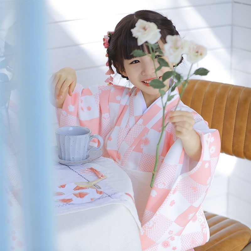 Kimono trẻ em trang phục truyền thống nhật bản cho mẹ và bé ( sẵn )