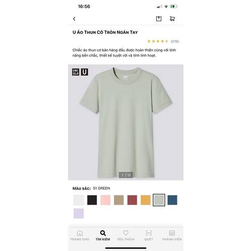 - Áo phông nữ cổ tròn ngắn tay dòng U - Crew neck T Shirt