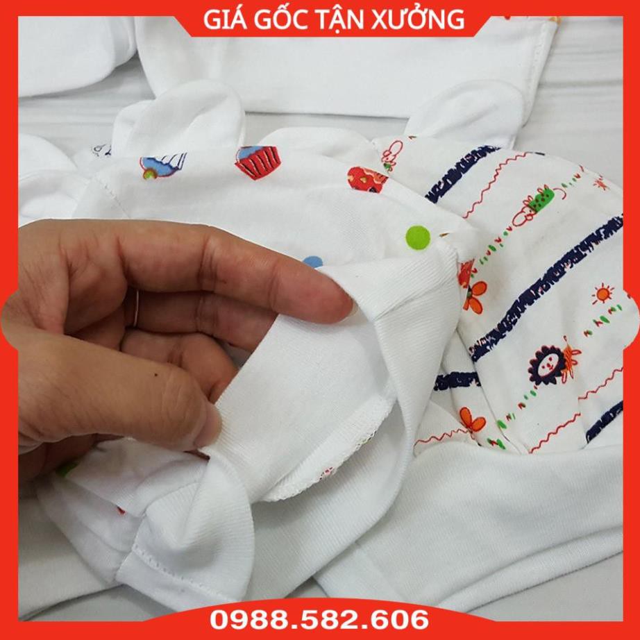 Mũ Chụp Sơ Sinh In Hình Hoa Cotton Mỏng Thoáng Mát - SP000600