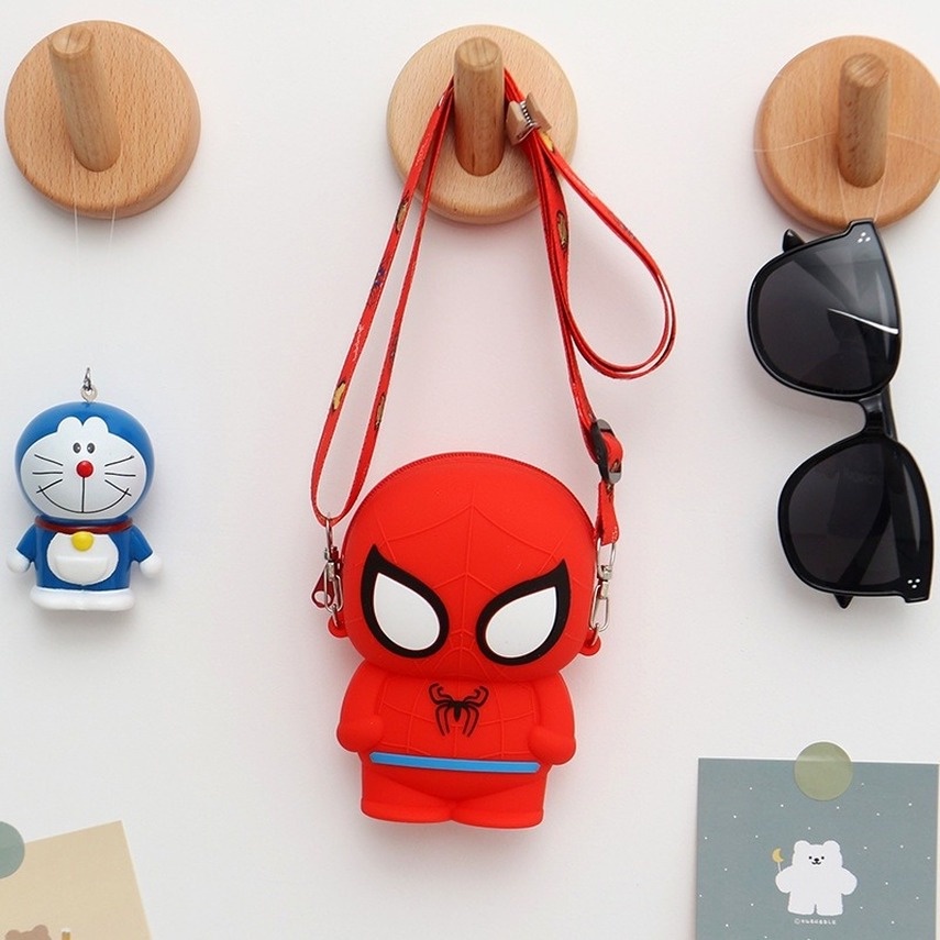 Spider Man Đồ chơi Túi đeo vai, Push Bubble Fidget túi thư, Quà sinh nhật cho trẻ em Iron Man/Batman/Black Panther