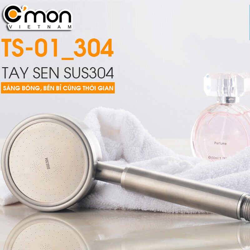 Vòi sen siêu tăng áp inox SUS304 C'MON TS-01_304