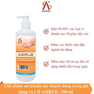 Nước rửa tay khô asirub 500 ml chai tròn