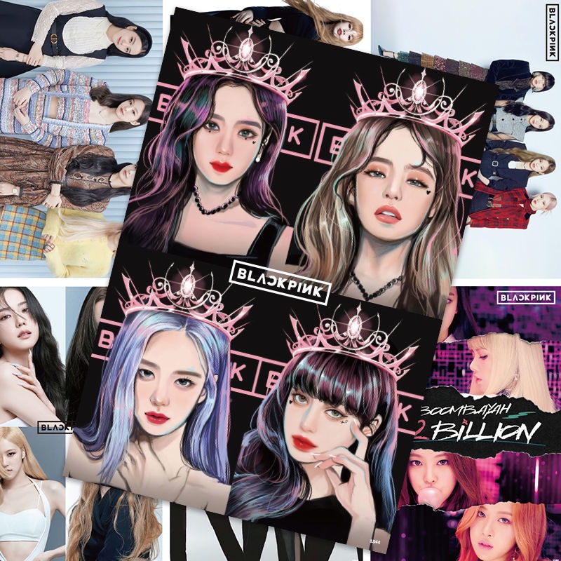 Sticker dán tường hình nhóm nhạc BLACKPINK