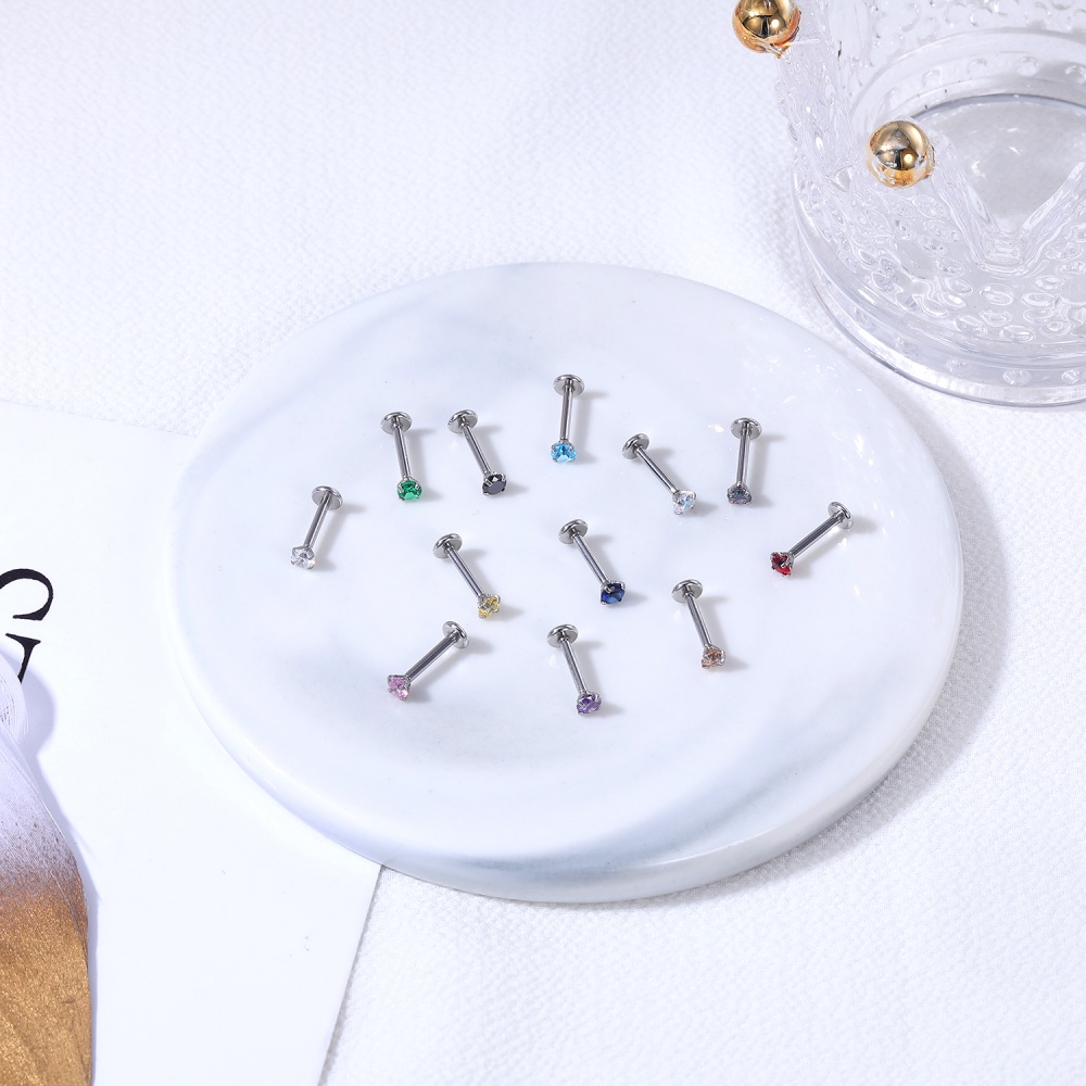 1 Khuyên Xỏ Cơ Thể 2/3/4mm Bằng Thép Không Gỉ Nhiều Màu Sắc