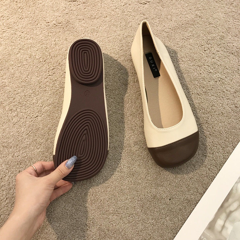Giày Búp Bê Da Mềm Mũi Tròn Size 35-40 2 Kiểu Thời Trang Cho Bạn Gái