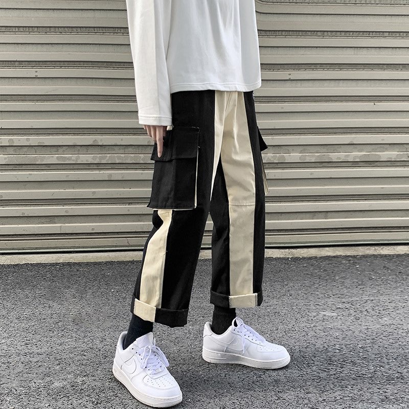 QUẦN JOGGER KAKI UNISEX PHỐI MÀU MR SMILE 99 SHOP
