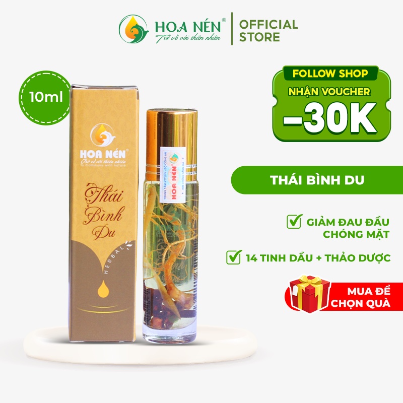 Tinh dầu thảo dược thái bình du Hoa Nén - Thư giãn, giảm stress, tốt cho sức khỏe 10ml