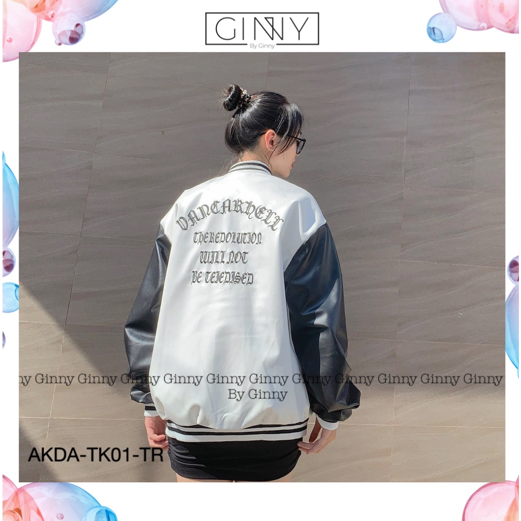 Áo khoác Da Varsity D AKDA-TK01 unisex dày dặn | Siêu đẹp mới ra lò | Siêu cool ngầu